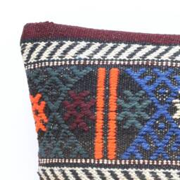 Bohemian Pillow Boho Lumbar Aztec Kilim Cover 14x20 - thumbnail 2