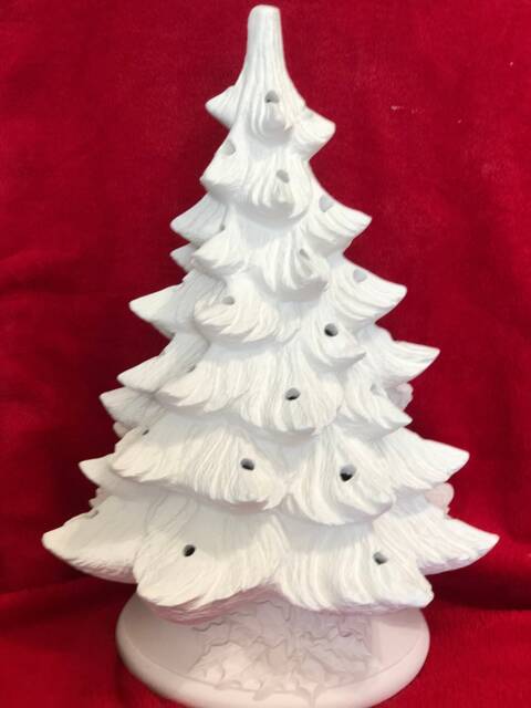Diy Ceramic Christmas Tree Ready To Paint Handmade Xmas Decor - 16X11 - image 1