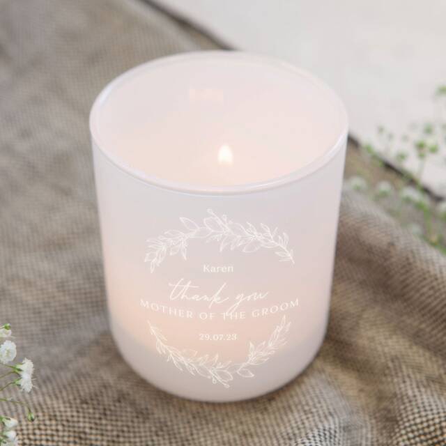 Mother Of The Groom Keepsake Gift Personalised Tea Light Holder With Candles - Gifts - image 1
