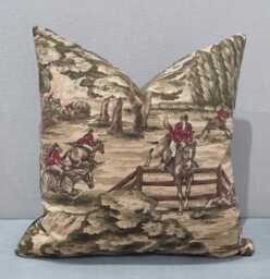 Ralph Lauren Home Leighton Hunt Olive Fabric Cushion Cover 45x45 cm - thumbnail 1