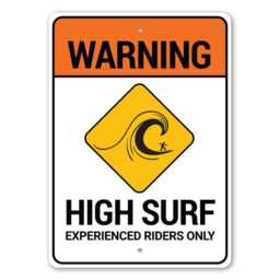 High Surfer Sign, Big Wave Surf Surfers House Gift, Metal Wall Decor, Custom Ocean Sign - Quality Aluminum - thumbnail 2
