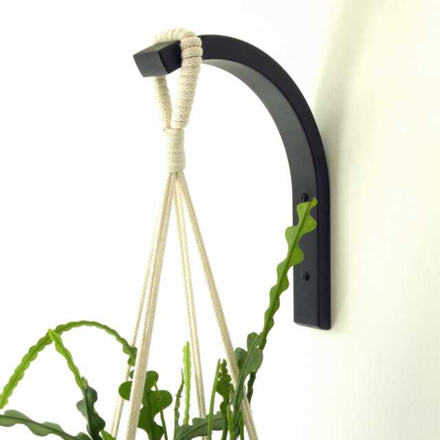 Wooden Plant Hanger Minimalist Indoor Wall Hook For Houseplants, Lover Gift - image 1