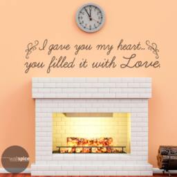 I Gave You My Heart Filled It With Love Vinyl Wall Decal Sticker - thumbnail 2