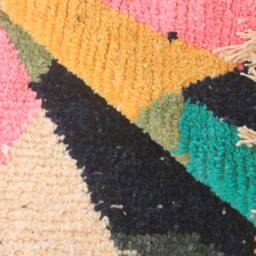 Moroccan Multi-Colors Rug, Beni Ourain Orange Wool Berber Custom Handmade Rug - thumbnail 4