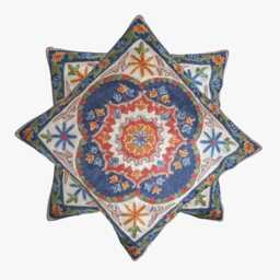 Stunning Hand Embroidered Silk Cushion Cover, Kashmiri Aari Crewel Embroidery, 40 X cm 16 in Vintage Style - thumbnail 2