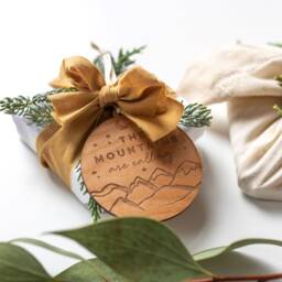 The Mountains Are Calling Wood Ornament [Christmas Ornament, Stocking Stuffers, Mountain Wedding Gift, Personalized Gift] - thumbnail 2