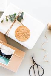 The Mountains Are Calling Wood Ornament [Christmas Ornament, Stocking Stuffers, Mountain Wedding Gift, Personalized Gift]