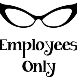 Employees Only Door Sign, Optometry Wall Decal, Eye Doctor Office Decor, Glasses Art, Funny Eyeglasses Design - thumbnail 2
