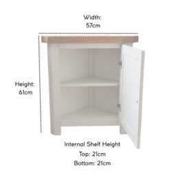 Painted Corner Cabinet Small Unit, Assembled - thumbnail 3