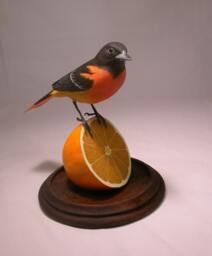 Baltimore Oriole Wooden Carved Bird