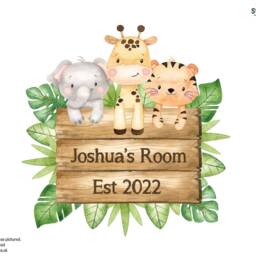 Personalised Safari Sign Wall Sticker, Jungle Stickers, Room Decor, Decor - thumbnail 3