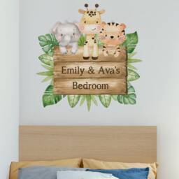 Personalised Safari Sign Wall Sticker, Jungle Stickers, Room Decor, Decor - thumbnail 2
