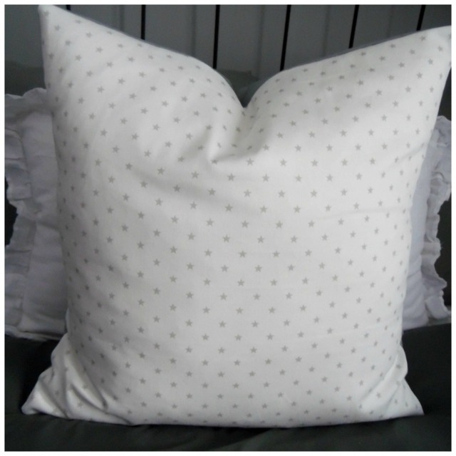 Mini Stars.gray.white.pillow Cover.slipcovers.toss Pillow.lumbar Pillow.nursery Decor.holiday Decor - image 1