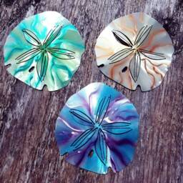 Sand Dollar Wall Art, Metal Dollar, Ocean Decor, Beach House, Outdoor Patio Lover Gift - thumbnail 4