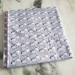 Zebra Snuggle Flannel & Minky Dot Baby Blanket Ready To Ship - thumbnail 3