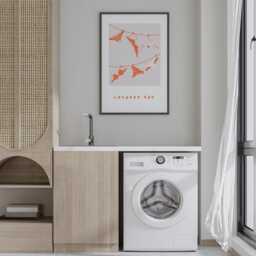 Laundry Day - Orange Poster Trendy Art, Unique Home Decor, Cool Laundry Room Print, Quote Poster, Utility Art - thumbnail 1