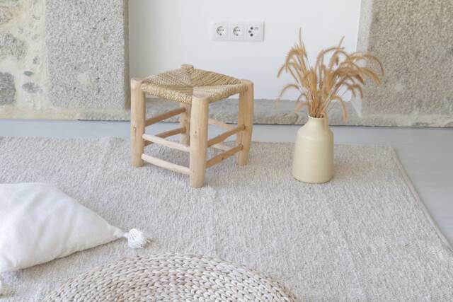Large Beige Rug 5x8 Feet, Area Rug, Living Room Bedroom Kids Scandinavian Machine Washable Tapis - image 1