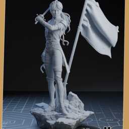 Bearer Of The Final Year - Survivor Post-Apocalyptic Dark Collapse Sci-Fi Maelle Resin Figure 16K - thumbnail 3