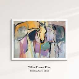 Horse Abstract Oil Painting Framed Print & Canvas Large Luxury Animal Wall Art Poster Home Decor Interior Lover Gifts - thumbnail 3