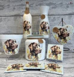 Labrador Gifts, Labrador Vase, Plant Pot Pot, Coasters, Treat Lovers - thumbnail 1