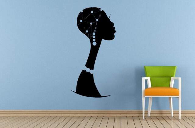 Woman Afro Girl African Tribe Ancient Tribal Pattern Jewelry Wall Room Vinyl Mural Art Decor Decal Sticker L1673 - image 1
