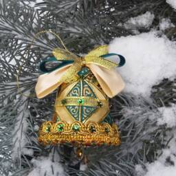 Toy-Bell Patchwork Ornaments New Year Gifts For Family Hanging Decorations On The Christmas Tree Kimekomi Gift Quilted - thumbnail 4