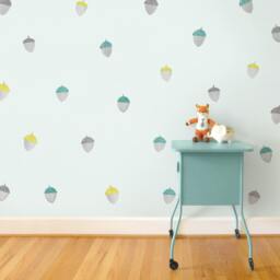 Acorn Toss - Multi Fabric Wall Decal Woodland Mej - thumbnail 2