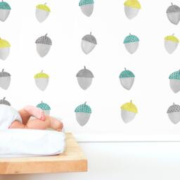 Acorn Toss - Multi Fabric Wall Decal Woodland Mej - thumbnail 3