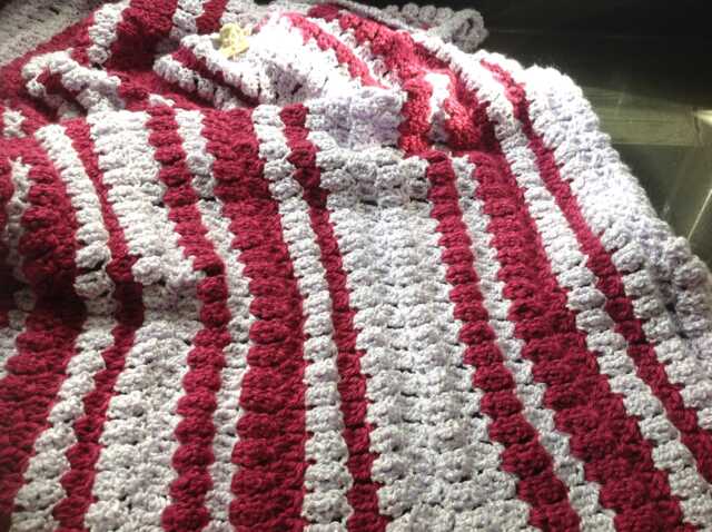 Crochet Baby Blanket, Orchid & Berries By Mwc - image 1