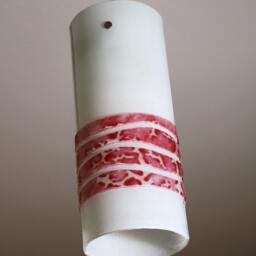 Fused Glass Pendant Light. Series Cylinder With Accent - thumbnail 2