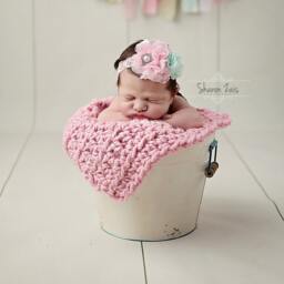 Blossom Pink Newborn Baby Blanket Photography Prop