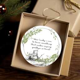 How Lucky I Am Memorial Christmas Bauble - Remembrance Decoration- Condolence Bereavement Keepsake in Memory Ornament Gift Present - thumbnail 2