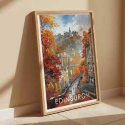 Edinburgh Castle Art Print Scotland City Landscape Poster - thumbnail 2