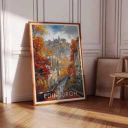 Edinburgh Castle Art Print Scotland City Landscape Poster - thumbnail 3