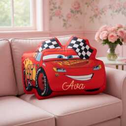 Personalized Lightning Mcqueen Pillows, Cushions With Name, Cars Pixar Pillow, Decorative Pillows For Kids Rooms - thumbnail 4