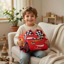 Personalized Lightning Mcqueen Pillows, Cushions With Name, Cars Pixar Pillow, Decorative Pillows For Kids Rooms - thumbnail 3