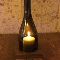 Handcrafted Wood & Glass Lamp - thumbnail 2