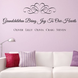 Personalized Grandchildren Wall Decal Family Name Vinyl Sticker - thumbnail 1