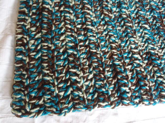 Hand Made Crochet Blanket Afghan Multi Color - image 1