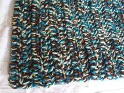 Hand Made Crochet Blanket Afghan Multi Color - thumbnail 1