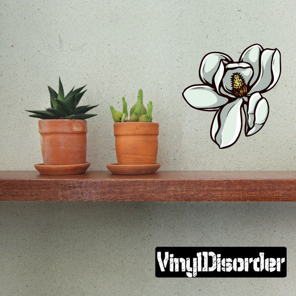 Floral Flower Wall Decal - Fabric Vinyl Removable & Reusable Floralfloweruscolor044Et
