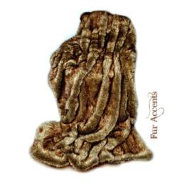 Coyote Wolf Faux Fur Throw Blanket, Luxury Shag Minky Lining - thumbnail 3