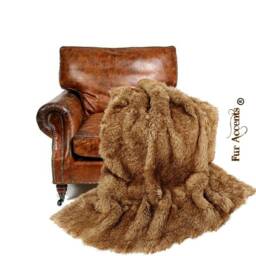 Coyote Wolf Faux Fur Throw Blanket, Luxury Shag Minky Lining - thumbnail 4
