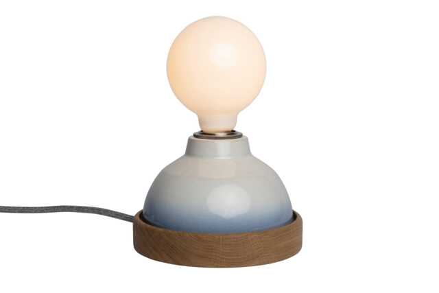 Blue & White Sennen Table Lamp in Ceramic Oak - image 1