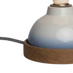 Blue & White Sennen Table Lamp in Ceramic Oak - thumbnail 3