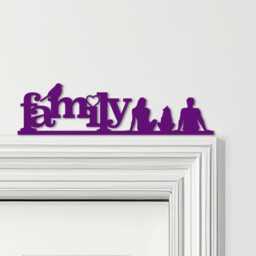 Door Topper Love Heart Bird Family Of Three 1 Girl Various Colours Decor Sign - Novelty Wall Decor, Frame Art, Decorative Art - thumbnail 4