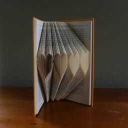 Folded Book - Four Hearts Unique Handmade Gift Mother's Day Wedding Anniversary Love - thumbnail 3