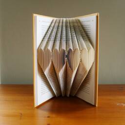 Folded Book - Four Hearts Unique Handmade Gift Mother's Day Wedding Anniversary Love - thumbnail 1