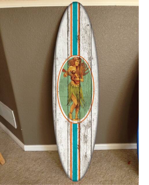 Custom Surfboard Wall Decor Hawaiian Beach Art - 4 Ft - image 1