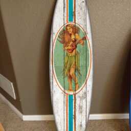 Custom Surfboard Wall Decor Hawaiian Beach Art - 4 Ft - thumbnail 2